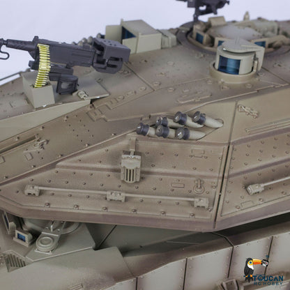 Heng Long 1/16 RC Kampfpanzer IDF Merkava MK IV 3958 Turm 360° drehbar Modell Lauf Rückstoß Funkbatterie RTR Modell Spielzeug