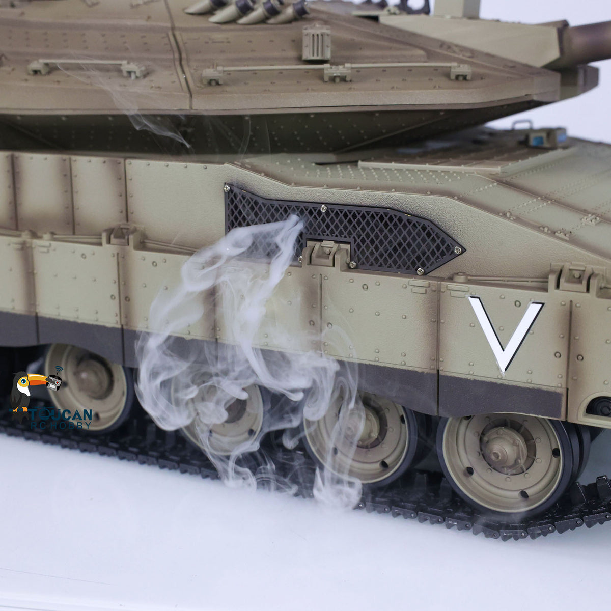 Heng Long 1/16 RC Kampfpanzer IDF Merkava MK IV 3958 Turm 360° drehbar Modell Lauf Rückstoß Funkbatterie RTR Modell Spielzeug