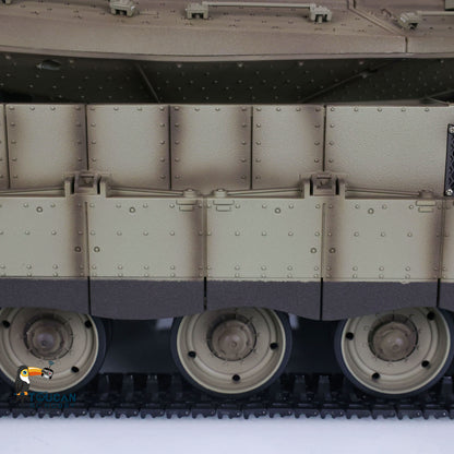 Heng Long 1/16 RC Kampfpanzer IDF Merkava MK IV 3958 Turm 360° drehbar Modell Lauf Rückstoß Funkbatterie RTR Modell Spielzeug