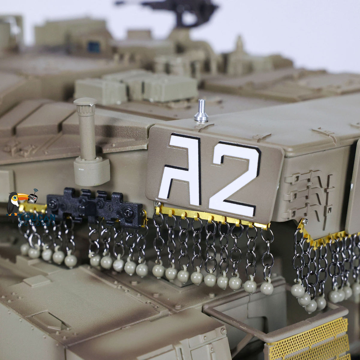 Heng Long 1/16 RC Kampfpanzer IDF Merkava MK IV 3958 Turm 360° drehbar Modell Lauf Rückstoß Funkbatterie RTR Modell Spielzeug
