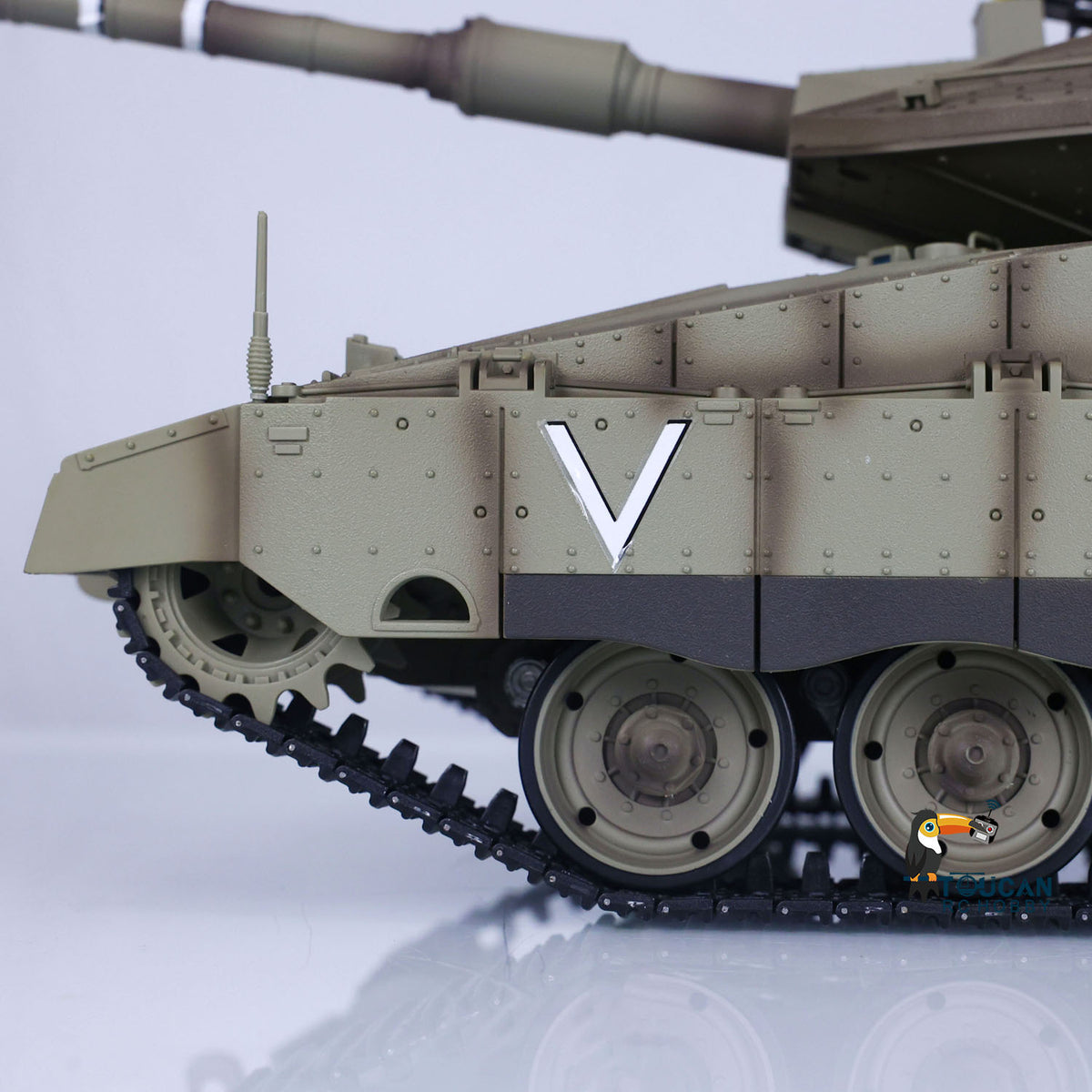 Heng Long 1/16 RC Kampfpanzer IDF Merkava MK IV 3958 Turm 360° drehbar Modell Lauf Rückstoß Funkbatterie RTR Modell Spielzeug