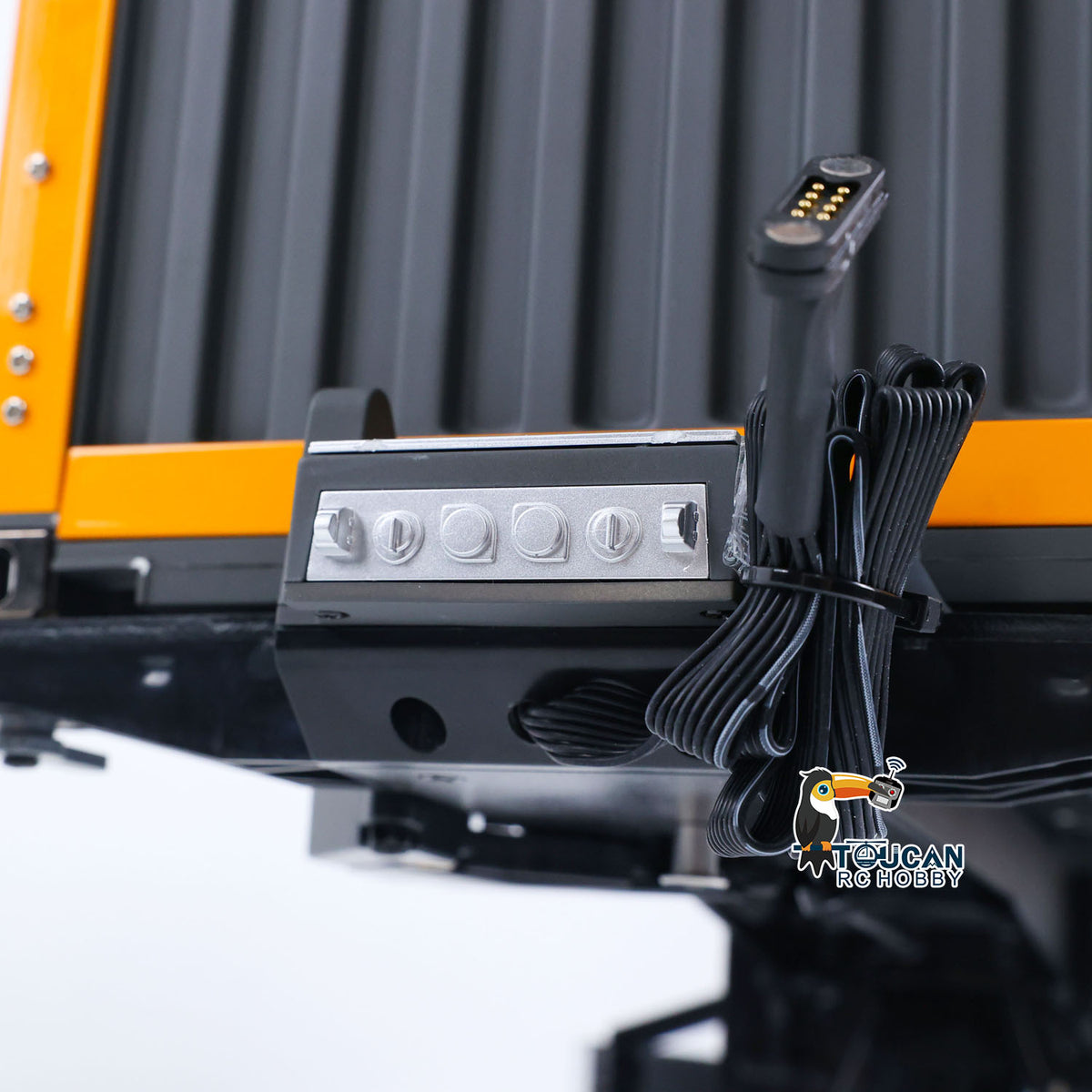 Toucanrc DIY lackierter, zusammengebauter 40-Fuß-Chassis-Container, 1/14, ferngesteuerter, nicht zusammengebauter Sattelschlepper, Simulationsmodell