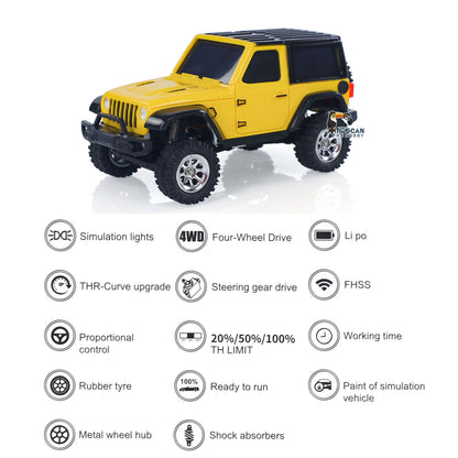Fast  Free Shipping 2.4G 1/36 Remote Control Rock Crawler RC Off Road Car 4*4 RTR Model Vehicle Light Mini Toy for Children Gifts