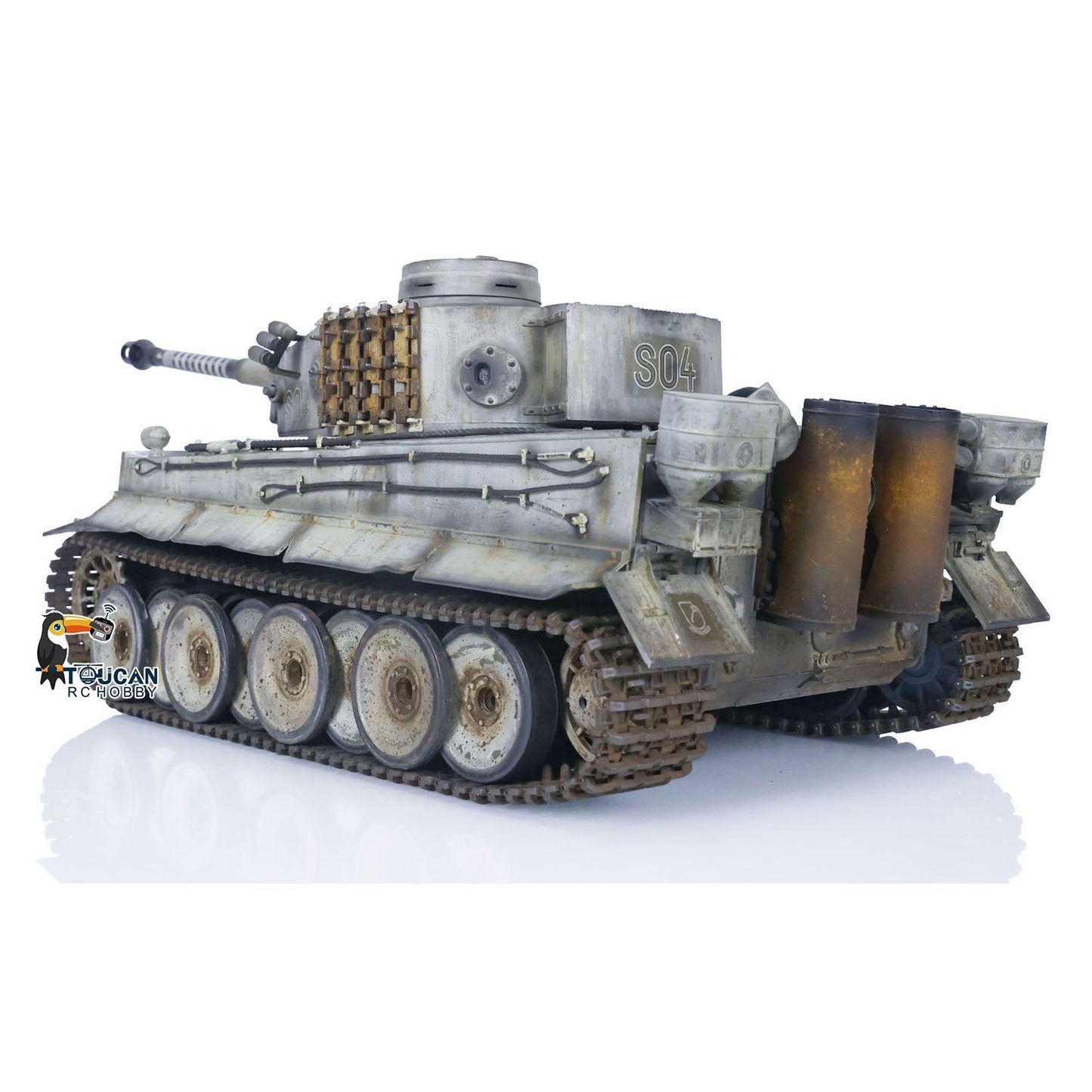 Henglong 1/16 TK7.0 3818 Tiger I RTR RC Tank FPV 360 Degrees Turret Barrel Recoil Smoke Metal Tracks Sprockets Idlers Road Wheels Hand Spray Painting Color