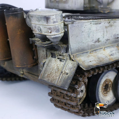 Henglong 1/16 TK7.0 3818 Tiger I RTR RC Tank FPV 360 Degrees Turret Barrel Recoil Smoke Metal Tracks Sprockets Idlers Road Wheels Hand Spray Painting Color