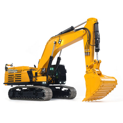 UESD 1/12 RC Hydraulic Heavy Excavator 395F Metal Remote Control Digger Finished Model 3.0L Dual Pump teshulianjie