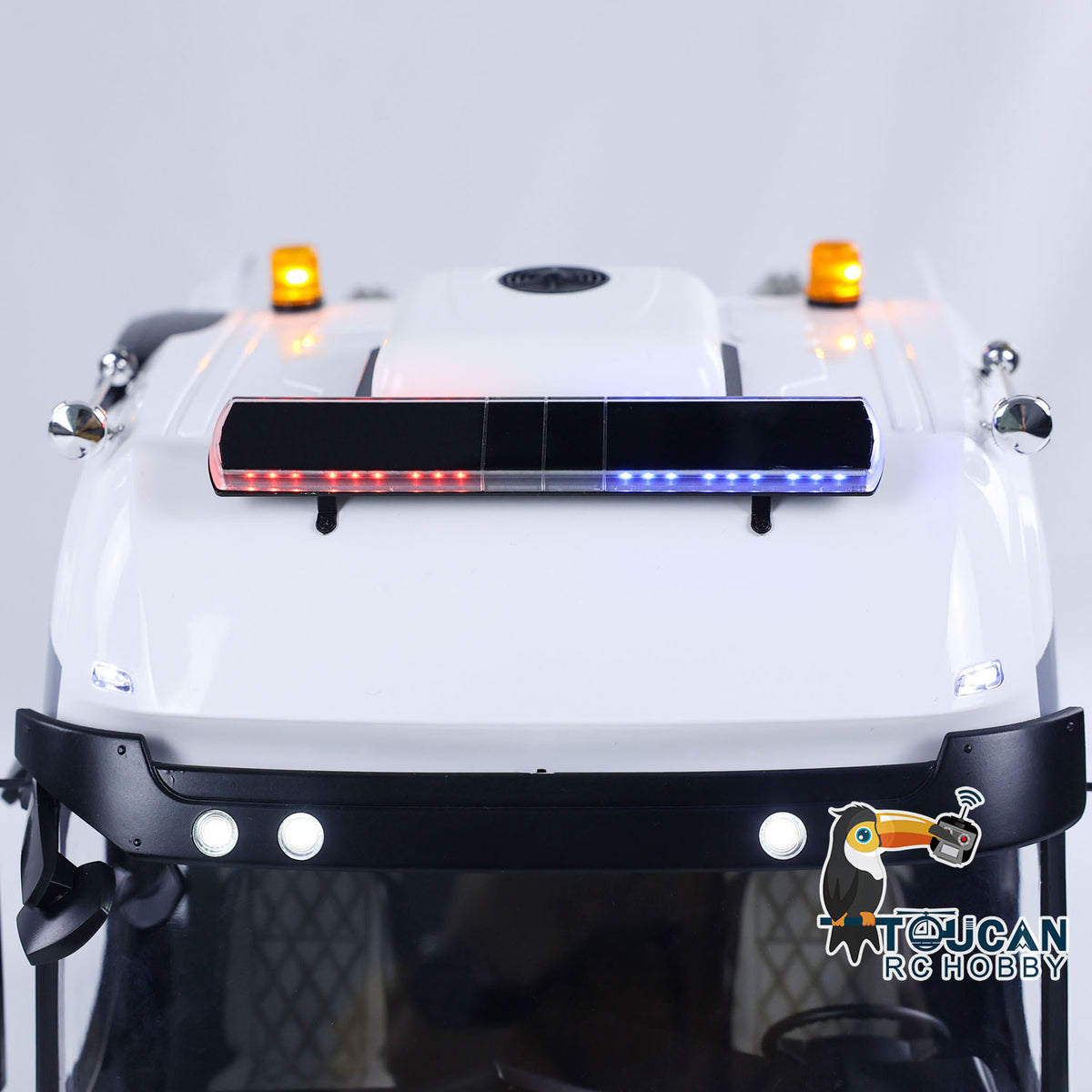 TOUCAN Lackiertes 8x8 Schwermetall-Chassis RC-Sattelzugmaschine 1/14 Funkgesteuerte Autos Raucheinheit Sound für Tamiya 1851 3363