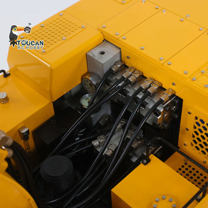UESD 1/12 RC Hydraulic Heavy Excavator 395F Metal Remote Control Digger Finished Model 3.0L Dual Pump teshulianjie