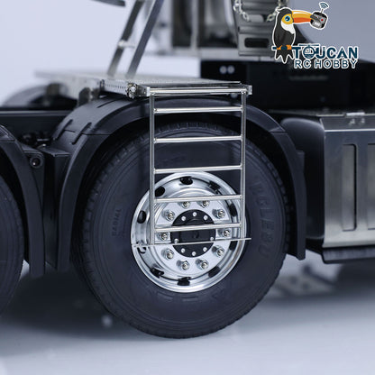 TOUCAN Lackiertes 8x8 Schwermetall-Chassis RC-Sattelzugmaschine 1/14 Funkgesteuerte Autos Raucheinheit Sound für Tamiya 1851 3363