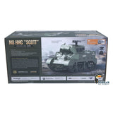 CoolBank 1/16 Radio Control Tank M8 HMC Scott Light Self-Propelled Howitzer RC Model 360degree Turret Rotary Smoke Sounds Lights RTR