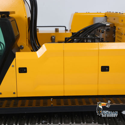 UESD 1/12 RC Hydraulic Heavy Excavator 395F Metal Remote Control Digger Finished Model 3.0L Dual Pump teshulianjie