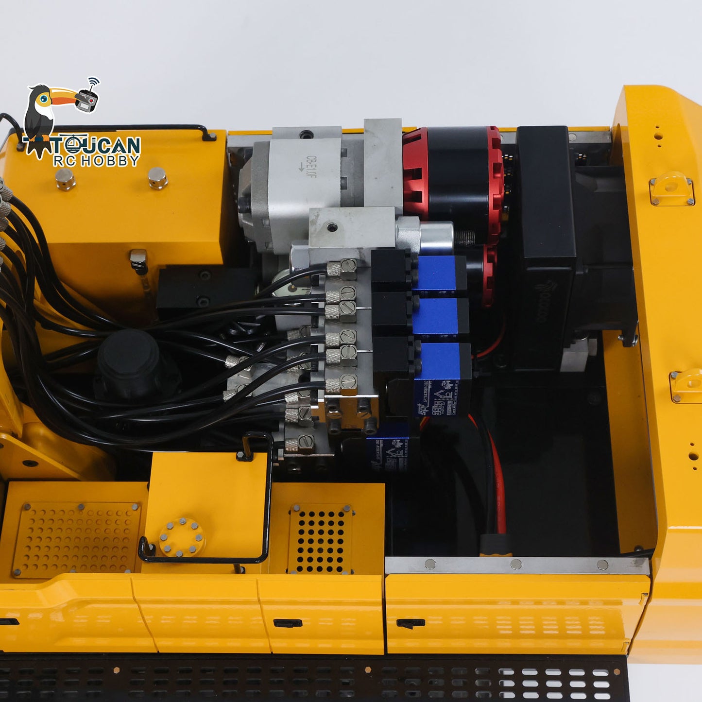 UESD 1/12 RC Hydraulic Heavy Excavator 395F Metal Remote Control Digger Finished Model 3.0L Dual Pump teshulianjie