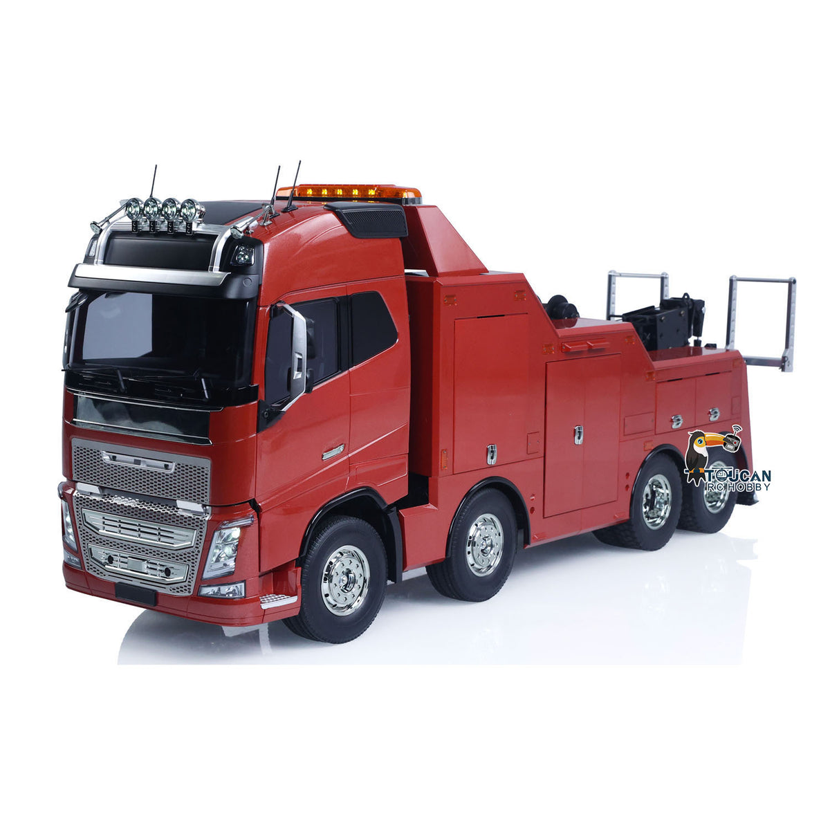 Customized DIY 56362 1/14 8x4 RC Wrecker Tow Truck Rescue Car FH16 RTR Electric Recovery Vehicles I6S Radio Battery Sound
