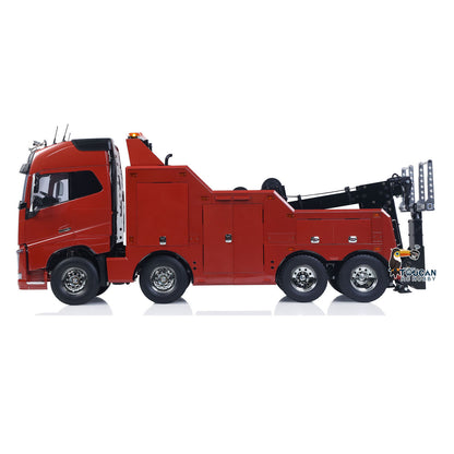 Customized DIY 56362 1/14 8x4 RC Wrecker Tow Truck Rescue Car FH16 RTR Electric Recovery Vehicles I6S Radio Battery Sound