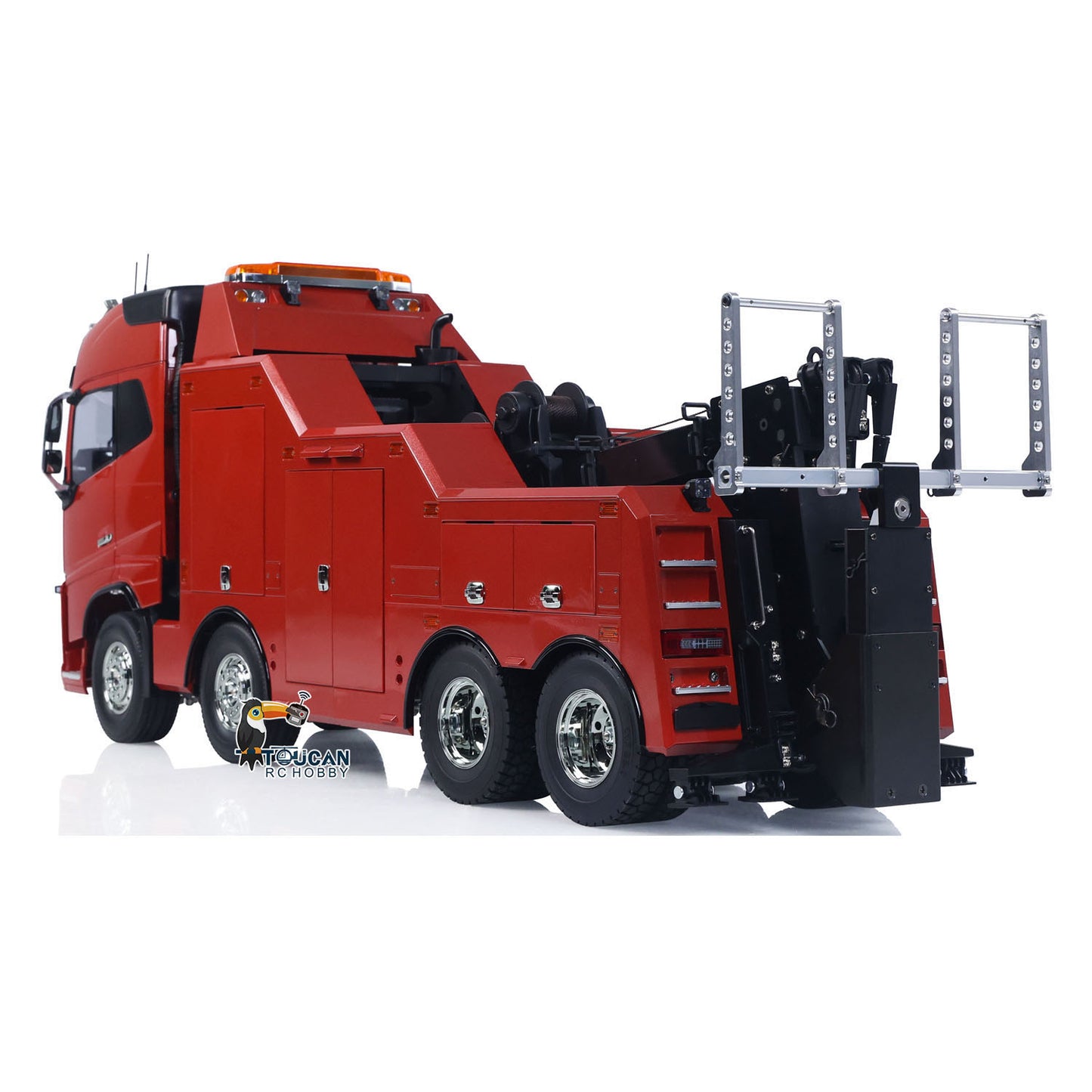 Customized DIY 56362 1/14 8x4 RC Wrecker Tow Truck Rescue Car FH16 RTR Electric Recovery Vehicles I6S Radio Battery Sound