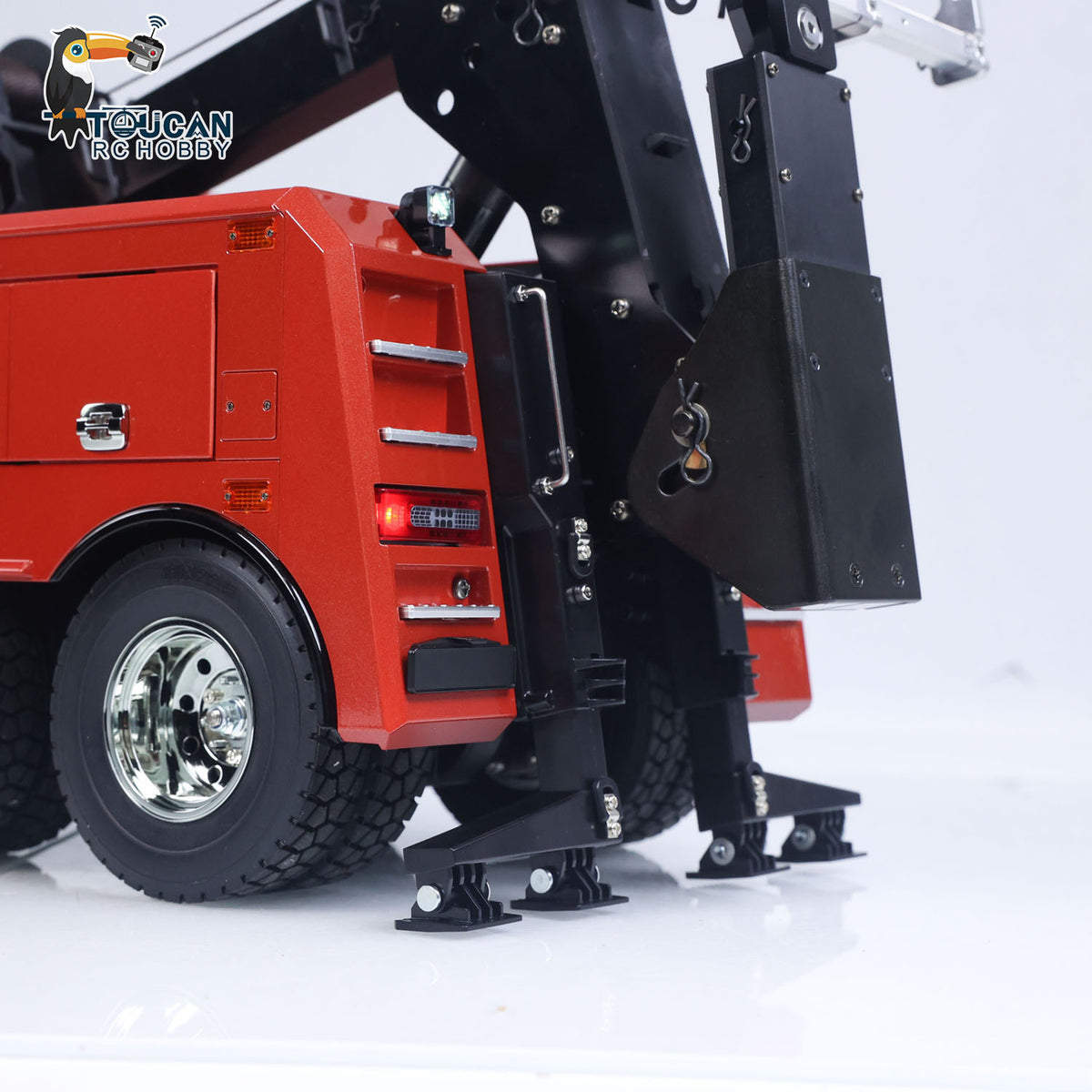 Customized DIY 56362 1/14 8x4 RC Wrecker Tow Truck Rescue Car FH16 RTR Electric Recovery Vehicles I6S Radio Battery Sound
