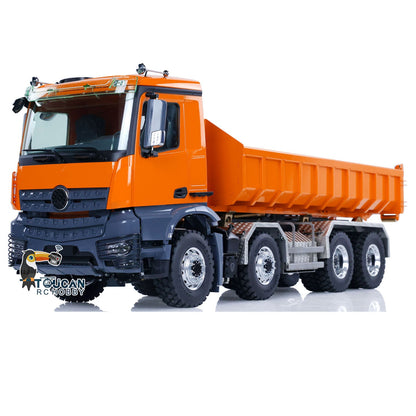 TOUCAN RC HOBBY LESU 1/14 Metal RC Dump Truck 8x8 Remote Control Hydraulic Equipment Roll On/Off RTR Full-dump Cars Model K3363 Servo ESC