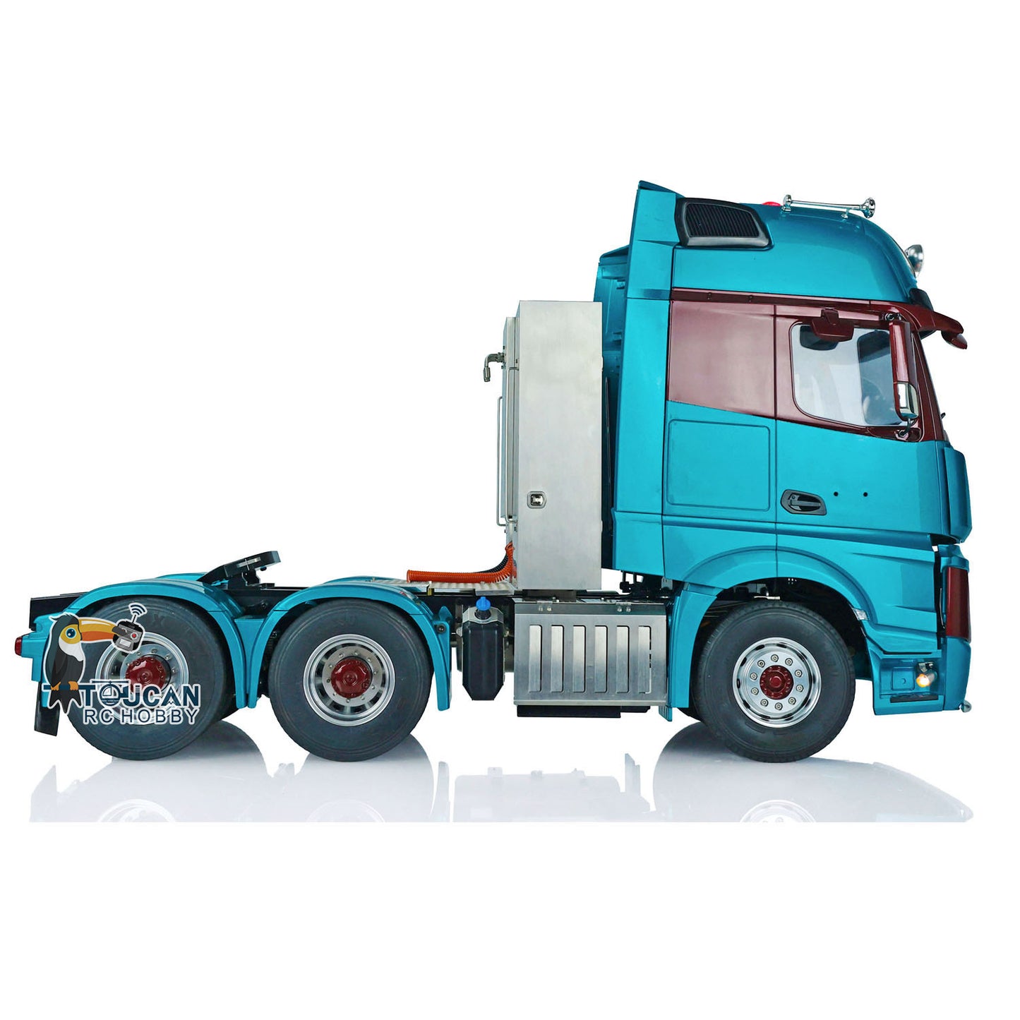TOUCAN Lackierter 1/14 RC Sattelzugmaschine für 1851 3363 Fernbedienung 6X6 Metallchassis Autos Licht