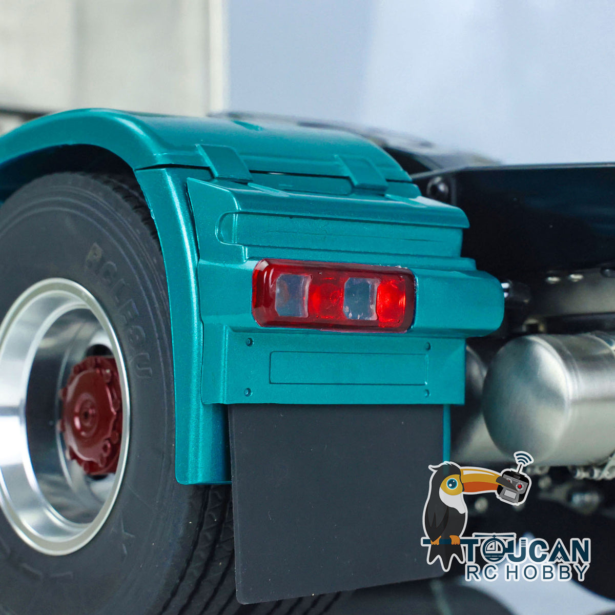 TOUCAN Lackierter 1/14 RC Sattelzugmaschine für 1851 3363 Fernbedienung 6X6 Metallchassis Autos Licht