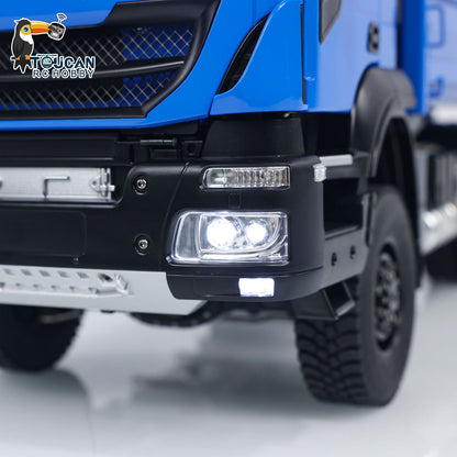 TOUCAN RC HOBBY MD Metal 1/14 4x4 RC Hydraulic Dump Tipper Construction Truck 2-Speed Gearbox Differential Locks FlySky ST8 Remote Controller Model for Sales