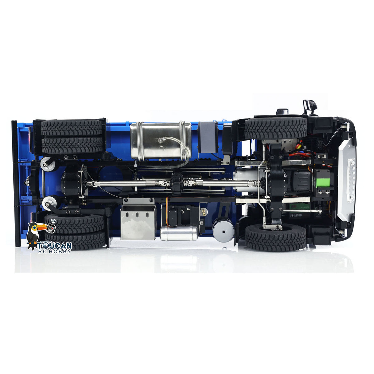 TOUCAN RC HOBBY MD Metal 1/14 4x4 RC Hydraulic Dump Tipper Construction Truck 2-Speed Gearbox Differential Locks FlySky ST8 Remote Controller Model for Sales