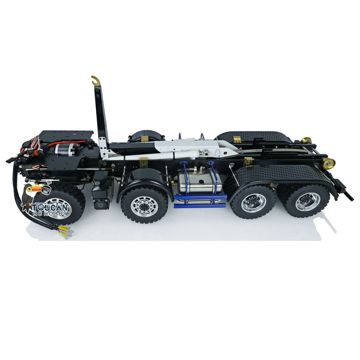 TOUCAN RC HOBBY LESU Z0036 1/14 Metal 8x8 Hydraulic RC Roll On Off Dumper 2 Speed Transmission Differential Lock Sound Light System Front Hook