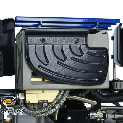 TOUCAN RC HOBBY LESU Z0036 1/14 Metal 8x8 Hydraulic RC Roll On Off Dumper 2 Speed Transmission Differential Lock Sound Light System Front Hook