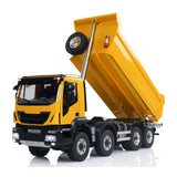 1/14 8x8 Hydraulic RC Dump Truck Metal Remote Control Tipper Car with Sound Light Servo ST8 remote control