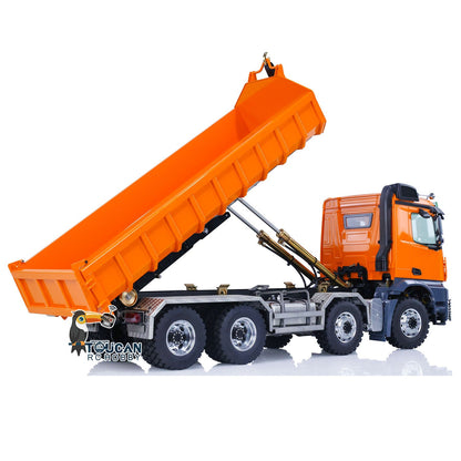 TOUCAN RC HOBBY LESU 1/14 Metal RC Dump Truck 8x8 Remote Control Hydraulic Equipment Roll On/Off RTR Full-dump Cars Model K3363 Servo ESC