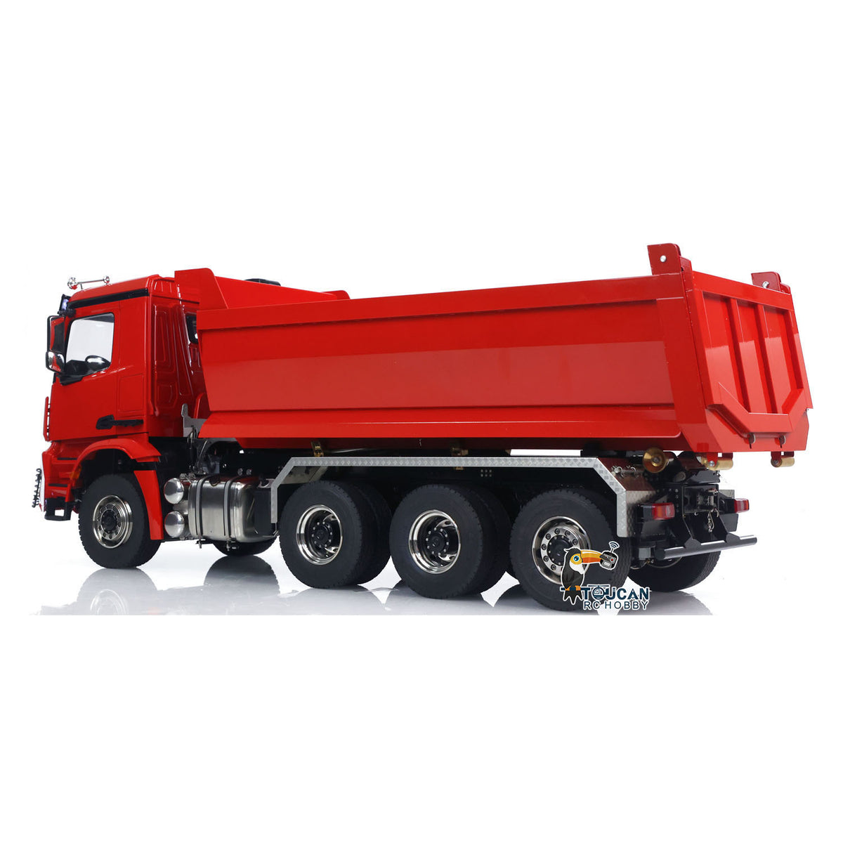 1/14 8x8 RC Hydraulischer Roll-On-Vollkipper Fernbedienungs-Dumper-Auto-Simulationsmodell PNP-Version Licht-Soundsystem