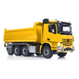 Metal 8x8 1/14 RC Hydraulic Roll On Full Dumper Truck Remote Control Dump Cars With 3-speed Transmission Differential Lock Axles