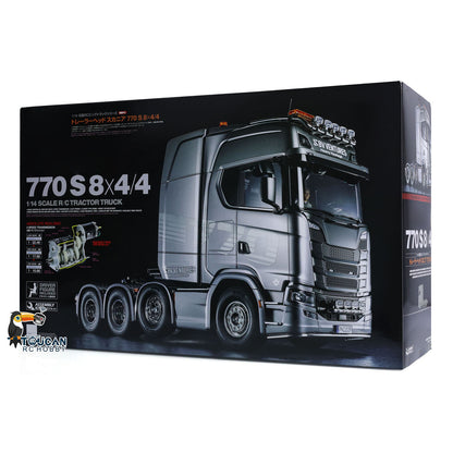 Vorbestellung 1/14 8X4 770S 56371 RC Sattelzugmaschine Funkgesteuerte Autosimulation Unmontierter, unbemalter Modellbausatz 3-Gang-Getriebemotor