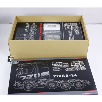 Vorbestellung 1/14 8X4 770S 56371 RC Sattelzugmaschine Funkgesteuerte Autosimulation Unmontierter, unbemalter Modellbausatz 3-Gang-Getriebemotor
