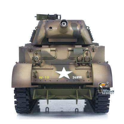 CoolBank 1/16 Radio Control Tank M8 HMC Scott Light Self-Propelled Howitzer RC Model 360degree Turret Rotary Smoke Sounds Lights RTR