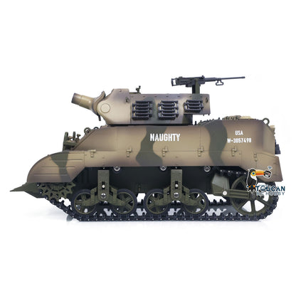CoolBank 1/16 Radio Control Tank M8 HMC Scott Light Self-Propelled Howitzer RC Model 360degree Turret Rotary Smoke Sounds Lights RTR