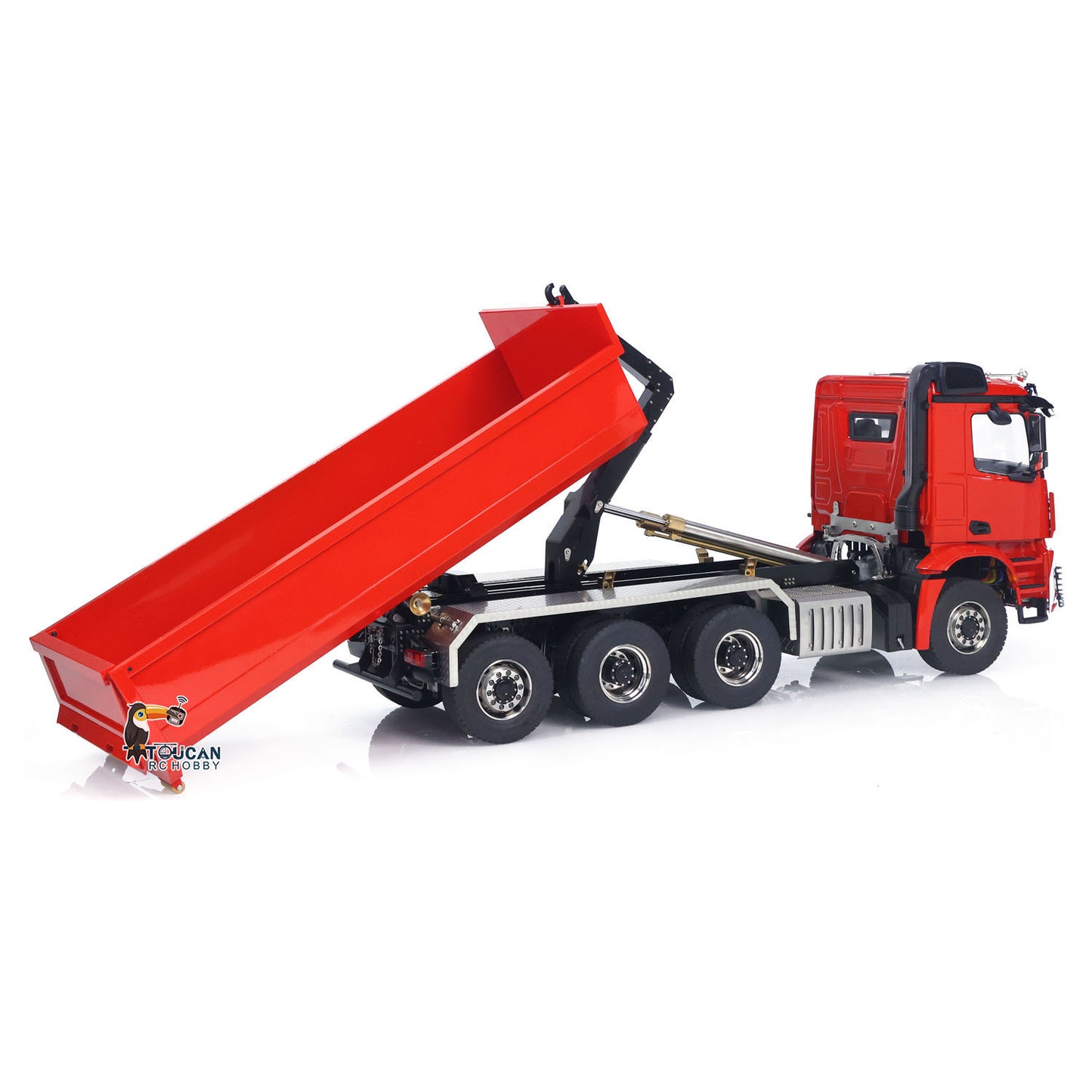 1/14 8x8 RC Hydraulischer Roll-On-Vollkipper Fernbedienungs-Dumper-Auto-Simulationsmodell PNP-Version Licht-Soundsystem
