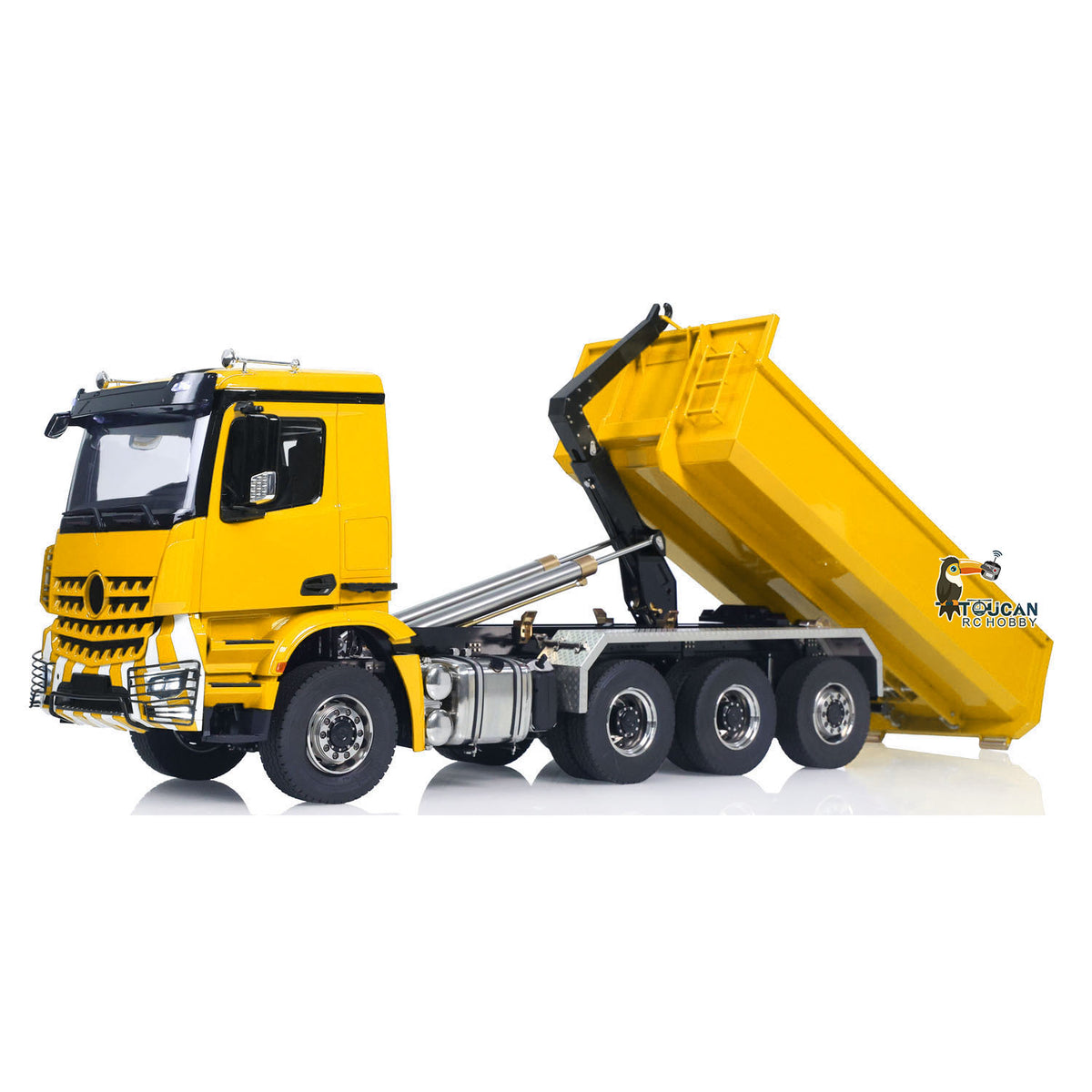 Metall 8x8 1/14 RC Hydraulische Roll Auf Volle Dumper Lkw Fernbedienung Dump Autos Mit 3-speed Getriebe Differential Sperre Achsen