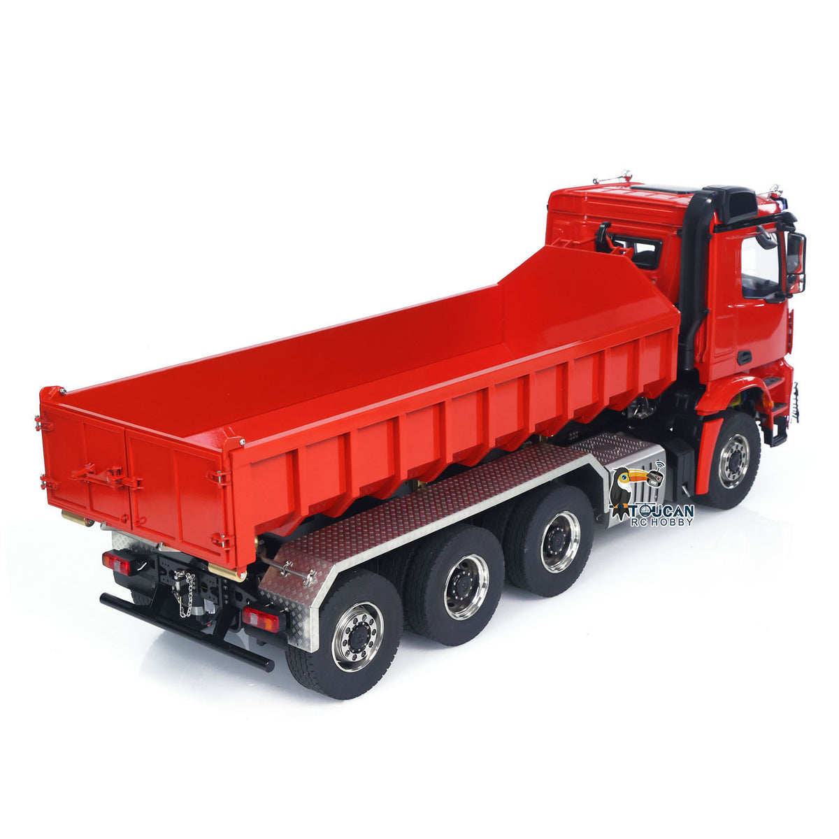 1/14 8x8 RC Hydraulischer Roll-On-Vollkipper Fernbedienungs-Dumper-Auto-Simulationsmodell PNP-Version Licht-Soundsystem