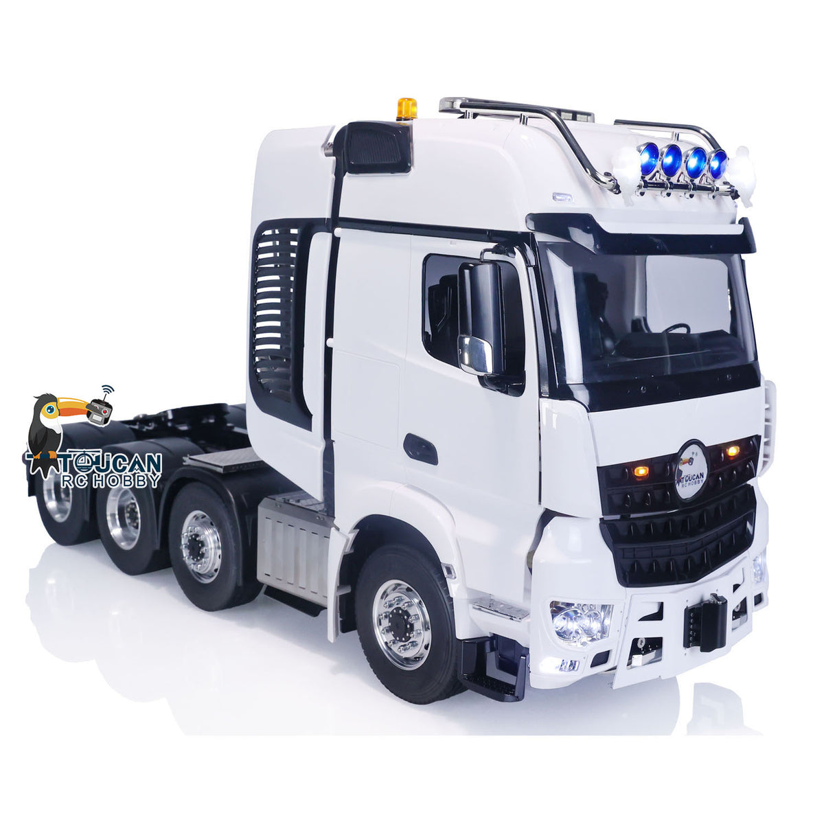 TOUCAN RC HOBBY 8X8 RC Tractor Truck 1/14 4 Axles 3363 RTR Remote Control Car Heavy Metal Chassis Smoke