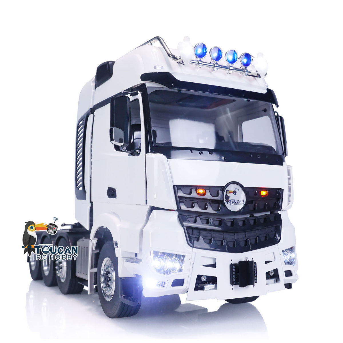 TOUCAN RC HOBBY 8X8 RC Tractor Truck 1/14 4 Axles 3363 RTR Remote Control Car Heavy Metal Chassis Smoke