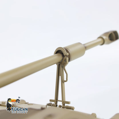 Tongde M109A2 RC-Militärpanzer im Maßstab 1/16, selbstfahrende Haubitze, Metallräder, LED-Leuchten, Rauchgenerator, simulierte Soundeffekte