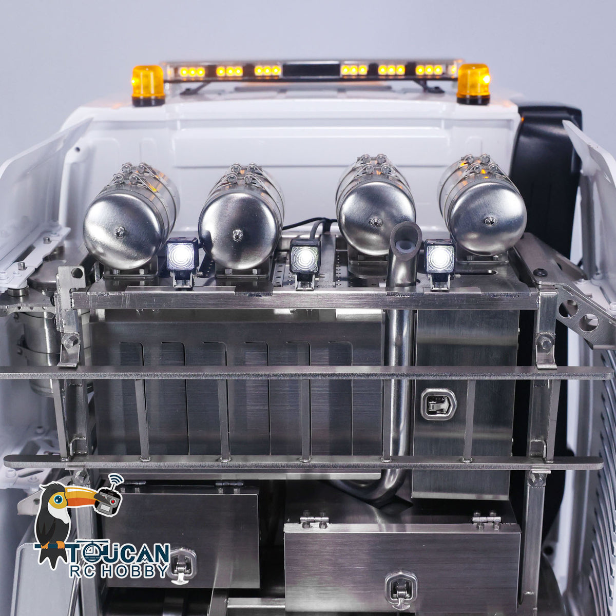 TOUCAN RC HOBBY 8X8 RC Tractor Truck 1/14 4 Axles 3363 RTR Remote Control Car Heavy Metal Chassis Smoke
