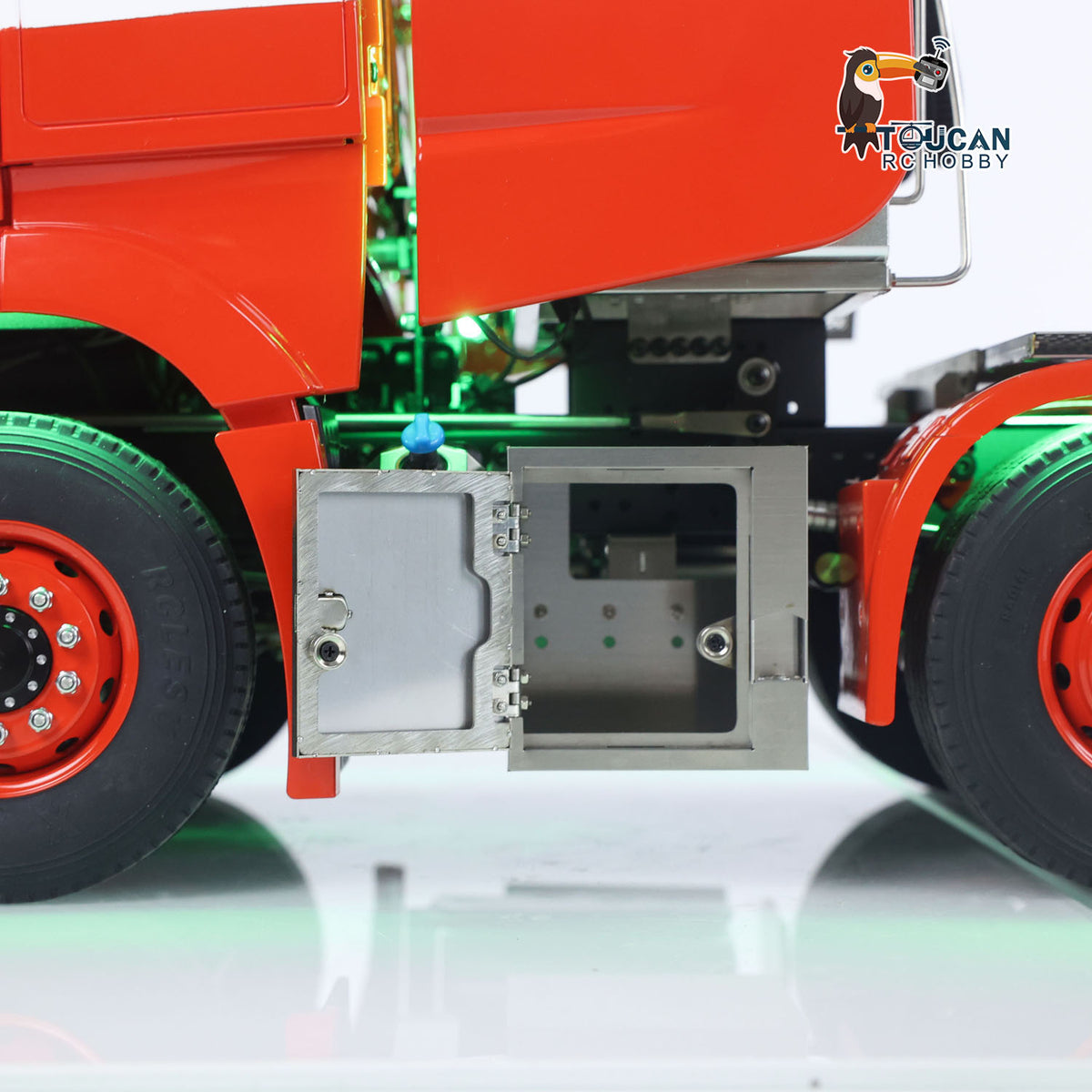 TOUCAN 10X8 Metallchassis 3363 1/14 RC Sattelzugmaschine RTR LKW Auto Rauchgeräusch 2-Gang-Getriebe ST8 Batterie Rundumleuchte