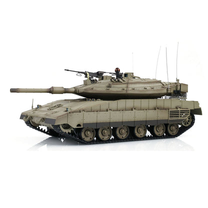 Henglong 1/16 TK7.0 Plastic IDF Merkava IV 3958 RTR RC Tank with Dual Battery Barrel RecoilInfrared Combat BB Smoke Sound Light