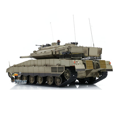 Henglong 1/16 Plastic TK7.0 IDF Merkava MK IV RTR RC Tank 3958 with FPV 360 Degrees Turret Barrel Recoil BB Smoke Steel Gearbox