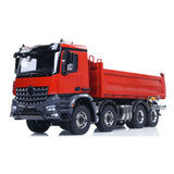1/14 8x8 RC Hydraulic Dump Truck Metal Radio Control Tipper Car Sounds Lights PNP Painted Assembled Model ESC Servo