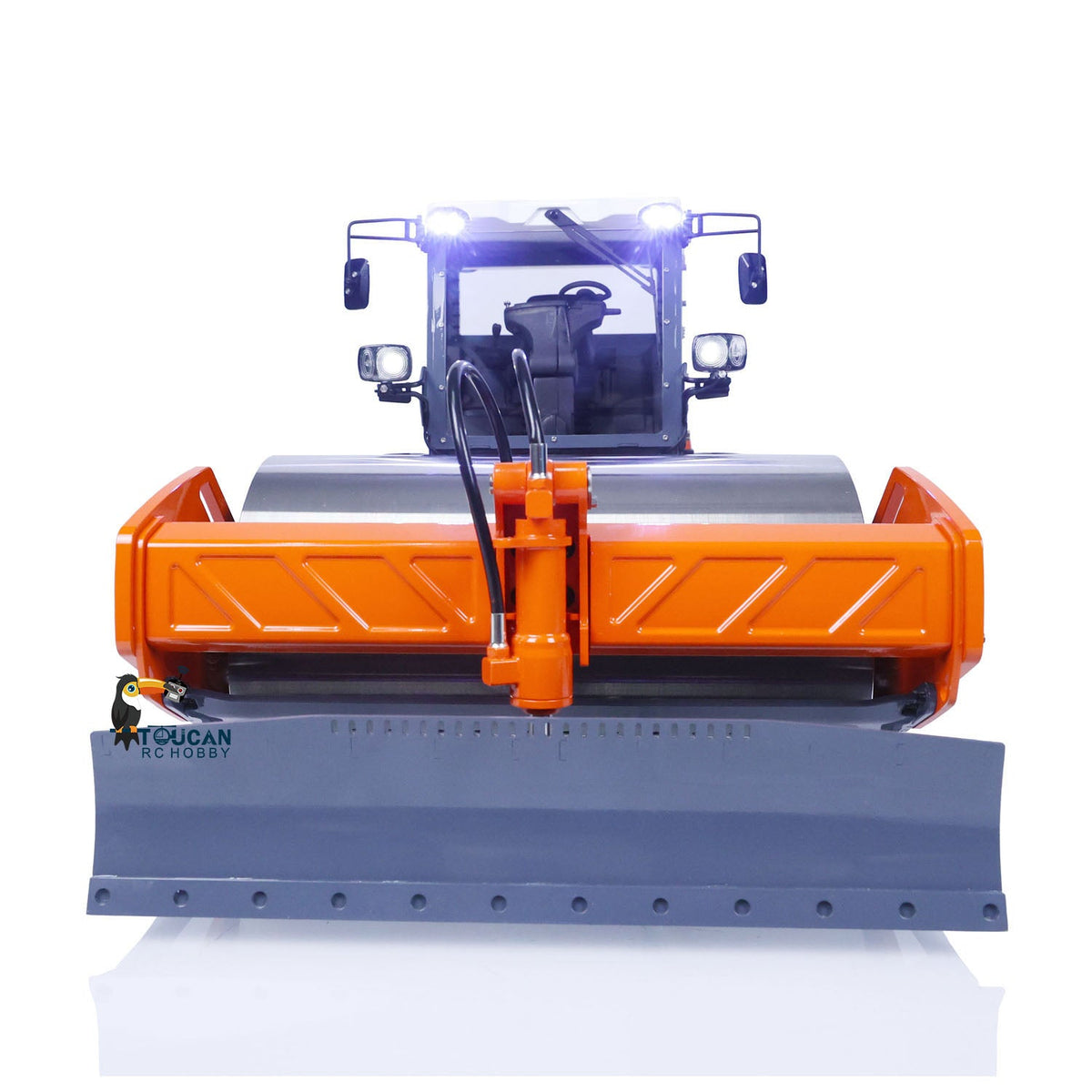 TOUCAN RC HOBBY LESU AOUE H13i 1/14 Metal Hydraulic RC Road Roller FlySky I6S Remote Controller Front Shovel Sound Light System for Backyard Fun