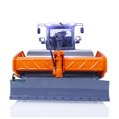 TOUCAN RC HOBBY LESU AOUE H13i 1/14 Metal Hydraulic RC Road Roller FlySky I6S Remote Controller Front Shovel Sound Light System for Backyard Fun