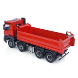1/14 8x8 RC Hydraulic Dump Truck Metal Radio Control Tipper Car Sounds Lights PNP Painted Assembled Model ESC Servo