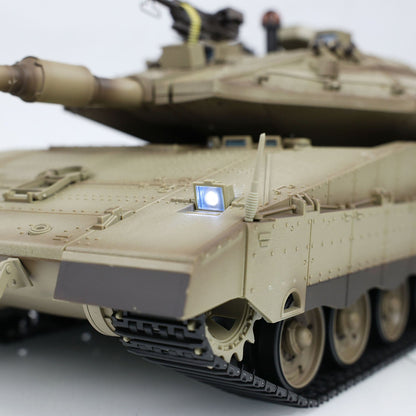 Henglong 1/16 TK7.0 Plastic IDF Merkava IV 3958 RTR RC Tank with Dual Battery Barrel RecoilInfrared Combat BB Smoke Sound Light
